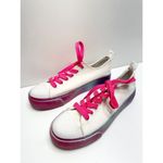 Olivia Miller  Shoes Womens Size 8 Sneaker Gazelle White Canvas Pink Ombre Casual Photo 6