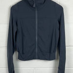 Lululemon women’s get started mesh drape back cropped gray jacket Photo 0