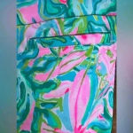 Lilly Pulitzer Luxletec Pants Floral Resort Beach Gold Hot Pink Green Sri Lanka Photo 1
