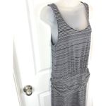 Gap Grey Stripe Hot Maxi Dress Tank Style Elastic Waist Size Medium Womens Photo 1