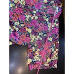 Cacique Vtg  Floral Satin Robe‎ Large Colorful Kimono Belt Knee Length Coquette Photo 7