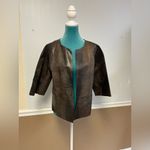 Lafayette 148 NYC Snake Print Leather Blazer – Size 10 Photo 2