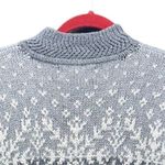 Jones Wear Vintage Fair Isle Snowflakes Sweater Gray Small Photo 3