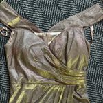 Shimmering Gold and Brown Granzellas Dress Size L Photo 4