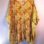 Garnet Hill Embroidered Kaftan Boho Beach Swim Cover Up Cotton Tunic Small Photo 1