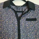 I Heart Ronson  Gray Popover Tunic with Floral Print Photo 1