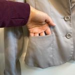 Padded shoulders Grey Blazer | Size 2 Gray Photo 4
