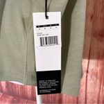 Zobha  Sage Green Oversized Cropped Crewneck T Shirt Photo 3