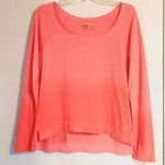 Hollister  Neon Orange Ombre Scoop Neck Long Sleeve Shirt Photo 0