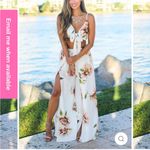 L'ATISTE  by amy two piece white floral pant‎ set boutique medium Photo 1