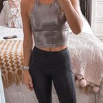 Athleta Black Patterned Leggings Photo 1