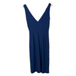 Ralph Lauren Navy Blue Ruched Sleeveless Rhinestone Stretch Sheath Dress Size 4 Photo 7