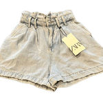 ZARA  Paperbag High waist Jean Shorts size XS Photo 0
