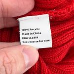 Nine West Turtleneck Sweater Ribbed Knit Long Sleeve Cuff Detail Red Women S Photo 5