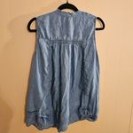 Crown & Ivy  0X Denim Button Down Blouse Photo 2