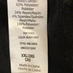 Danskin Mesh Active Cold Shoulder Sweatshirt‎ Tee Black Size 2X Photo 6