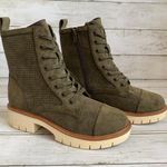 MIA NWT Women's Havenn Lace-Up Chunky Sole Booties in Olive Green Photo 1