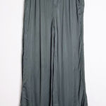 Aerie  Satin Wide-Leg High-Rise Pants Green Size Small Photo 0