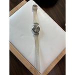 Vintage Ladies' Quartz Watch With Pink Dial & White Strap Photo 1