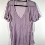 We The Free  Burnout‎ T-Shirt Women's Oversized XS V-Neck Boho Lagenlook Slouchy Photo 0