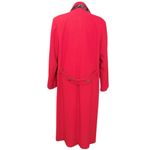 Vintage Wool Trench Coat Long Overcoat w/scarf USA M Medium 10 Red Photo 2