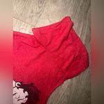 Betty Boop  Vintage Raw Hem Off-the-Shoulder Crop Tee S/M Photo 5