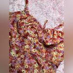 Chenopod Floral Corset Bodice Dress Womens Cute Fitted Sundress Red Size M Photo 2