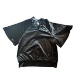 Ember Blouse Women's Black 3D Flower Short Bell Sleeve Chic Elegant Size M Size M Photo 2