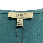 Kori America Medium Blue Swiss Dot Womens Babydoll Short Dress Photo 4