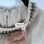 Rebecca Taylor ‎ embellished collar sleeveless peplum sweater wool & alpaca blend Photo 3