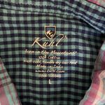 Kuhl  Plaid Button Up Shirt Long Sleeve Outdoor Hiking Top Cotton L Women Photo 3
