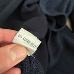 Willi Smith Navy Blue V Neck Knit Sweater Long Sleeve Side Slits Womens XL Photo 6