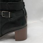 Clarks Ankle Boots Womens 10W Black Leather Grunge Lug Sole Biker Shoes Photo 3