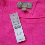 J.Crew NWT Collection Cashmere Cable-knit Tie-back Cropped Sweater Neon Tulip M Photo 5