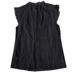 J.Crew NWT  Back Button Ruffle Top Black Size 2 Photo 7