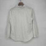 Vineyard Vines  White Ruffled Collar V Neck Long Sleeve Cotton Blend Shirt Medium Photo 4