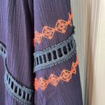 Miss Me  Womens Boho‎ Dress Size Small Navy Blue Bell Sleeves Flowy Fit Hippie Photo 2