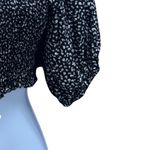 Forever 21  Womens Top S Milkmaid Coquette Feminine Floral Smocked Crop Festival‎ Photo 5