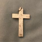 Silver Tone Jesus On Cross Necklace Pendant 2” H X 1” W Religious Photo 1