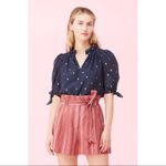 Rebecca Taylor  Stripe linen high rise shorts 8 Photo 1