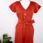 Madewell NEW Linen-Cotton Pleat-Sleeve Jumpsuit Photo 2