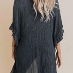 Boutique Sun Bleached Kimono With Fringe  Photo 1