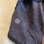 Lululemon  Speed Short Size 6 Heathered  Black Very Light Flare 2.5” Inseam Photo 5