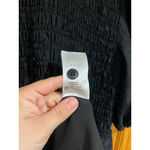 Ganni Black Smock Bodice Puff Sleeve Midi Dress Size 36 US 4 Photo 6