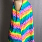 Zuliana One Size Sleeveless Spandex Multi Color Cover Up Dress. Made In USA New Yellow Photo 2