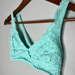 Aerie  lace light green sea foam criss cross X back lace bralette size small Photo 1