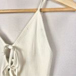 Urban Outfitters  UO Out from Under White Pretty Tied Up Ribbed Bodysuit M Photo 4