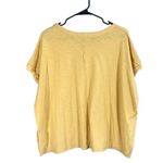 Seven 7 Yellow Short Sleeve Cotton Crew Neck Casual T-Shirt Women Sz L Photo 1
