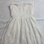 Lilly Pulitzer Brett Strapless Mini Dress Womens Medium White Floral Lace Pocket Photo 7