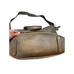 Moda Luxe  Taupe Convertible Satchel Crossbody Bag Gold Hardware Photo 5
